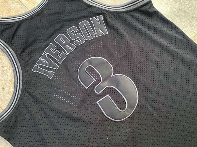 Philadelphia 76ers 1997/98 IVERSON #3 Black Classics Basketball Jersey 03 (Closely Stitched)