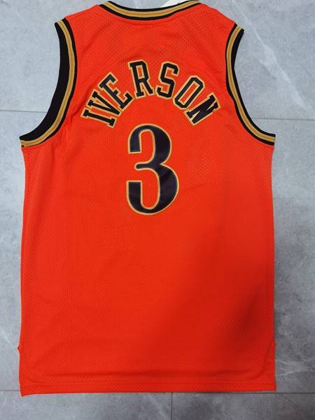 Philadelphia 76ers 1999/00 IVERSON #3 Orange Classics Basketball Jersey (Stitched)