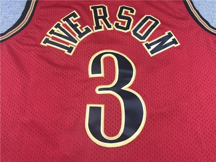 Philadelphia 76ers 1999/00 IVERSON #3 Red Classics Basketball Jersey (Stitched)