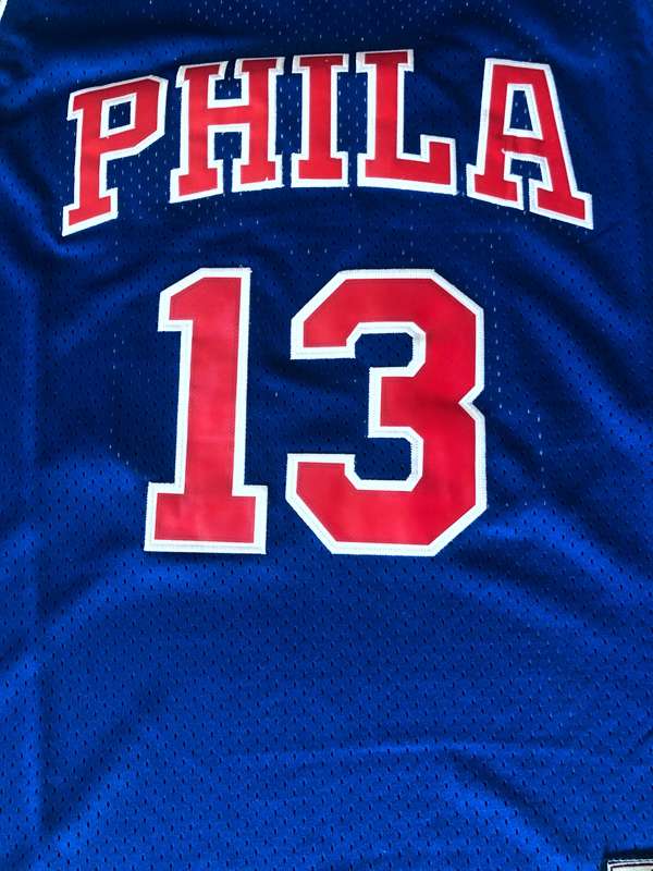 Philadelphia 76ers CHAMBERLAIN #13 Blue Classics Basketball Jersey (Stitched)