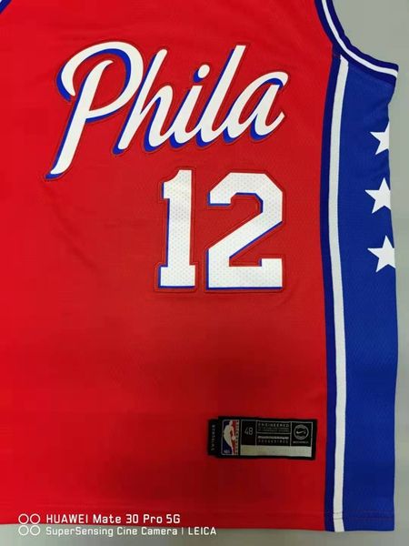 Philadelphia 76ers HARRLS #12 Red Basketball Jersey (Stitched)