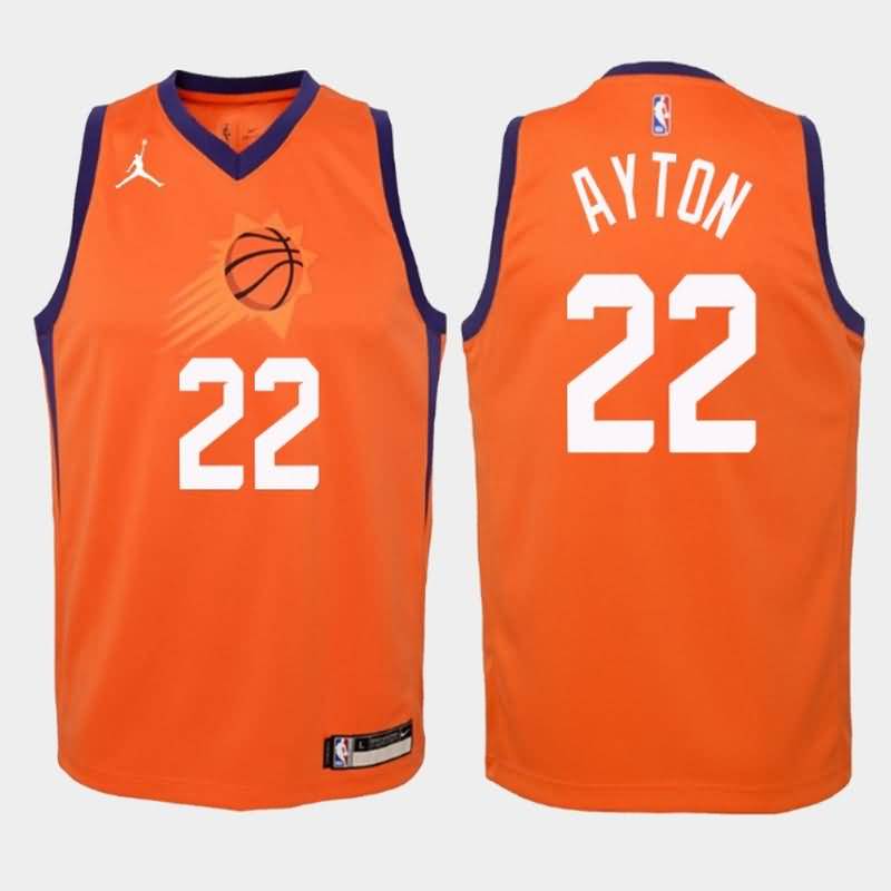 Phoenix Suns 20/21 AYTON #22 Orange AJ Basketball Jersey (Stitched)