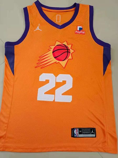 Phoenix Suns 20/21 AYTON #22 Orange AJ Basketball Jersey (Stitched) 02
