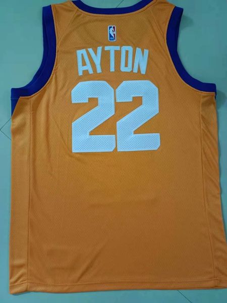 Phoenix Suns 20/21 AYTON #22 Orange AJ Basketball Jersey (Stitched) 02