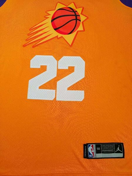 Phoenix Suns 20/21 AYTON #22 Orange AJ Basketball Jersey (Stitched) 02