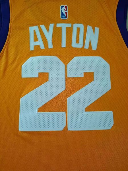 Phoenix Suns 20/21 AYTON #22 Orange AJ Basketball Jersey (Stitched) 02