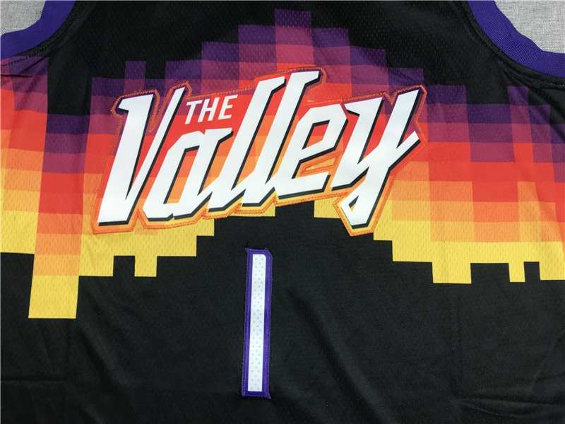 Phoenix Suns 20/21 BOOKER #1 Black City Basketball Jersey (Stitched)