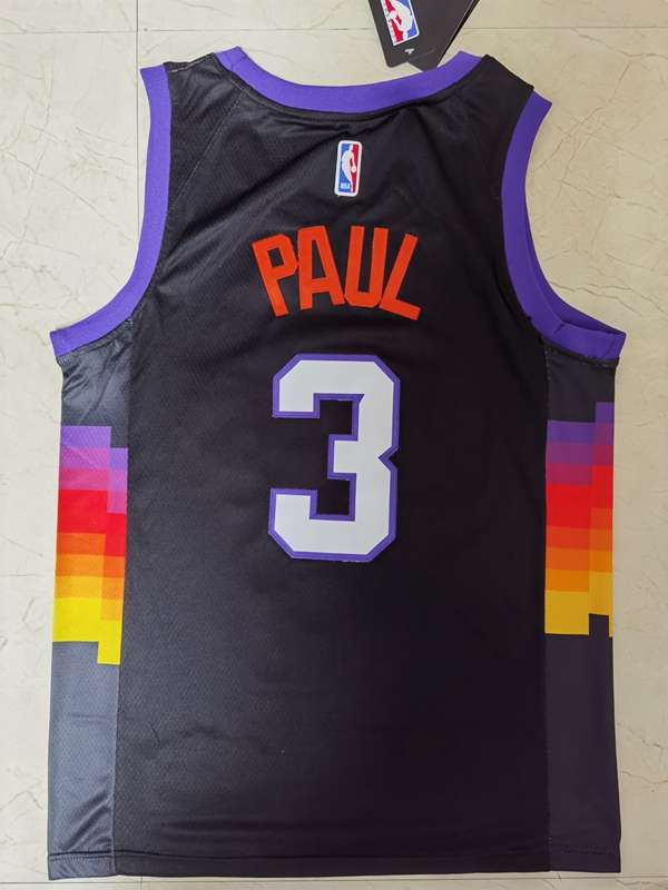 Phoenix Suns 20/21 PAUL #3 Black City Basketball Jersey (Stitched)