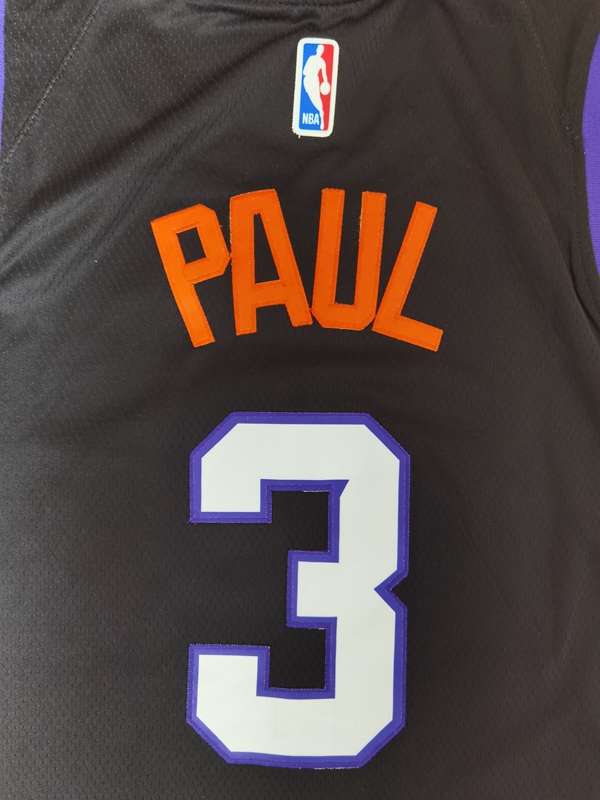 Phoenix Suns 20/21 PAUL #3 Black City Basketball Jersey (Stitched)