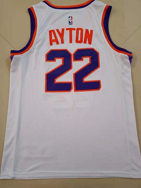 Phoenix Suns 20/21 AYTON #22 White Basketball Jersey (Stitched)