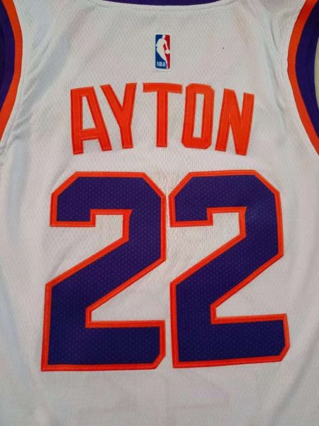 Phoenix Suns 20/21 AYTON #22 White Basketball Jersey (Stitched)