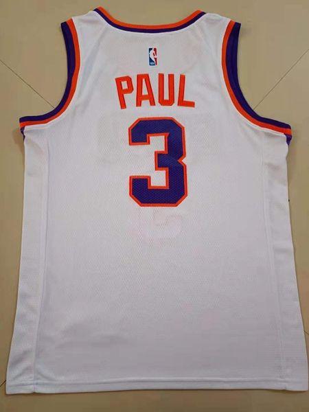 Phoenix Suns 20/21 PAUL #3 White Basketball Jersey (Stitched