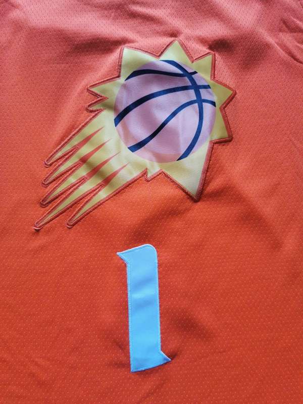 Phoenix Suns 2020 BOOKER #1 Orange Basketball Jersey (Stitched)