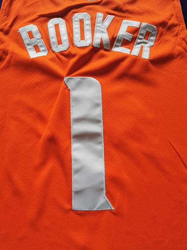 Phoenix Suns 2020 BOOKER #1 Orange Basketball Jersey (Stitched)