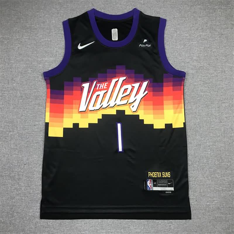 Phoenix Suns 21/22 BOOKER #1 Black City Basketball Jersey (Stitched)