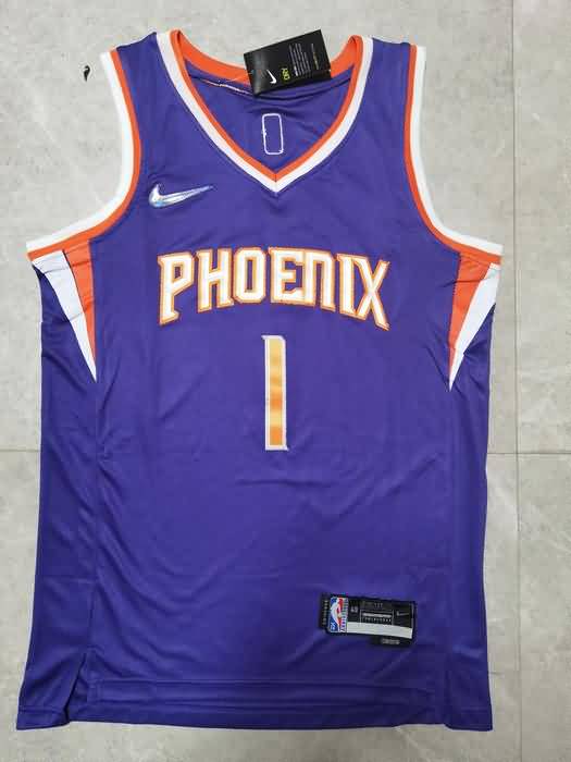 Phoenix Suns 21/22 BOOKER #1 Purple Basketball Jersey (Stitched)
