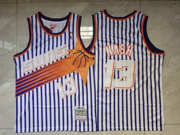 Phoenix Suns 1996/97 NASH #13 White Blue Classics Basketball Jersey (Stitched)