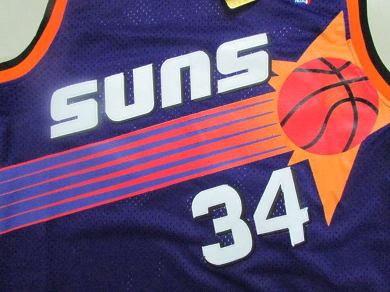 Phoenix Suns BARKLEY #34 Purple Classics Basketball Jersey (Stitched)