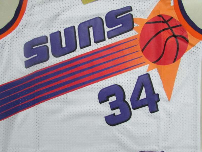 Phoenix Suns BARKLEY #34 White Classics Basketball Jersey (Stitched)