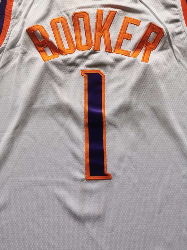 Phoenix Suns BOOKER #1 White Basketball Jersey (Stitched)