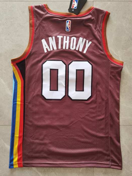 Portland Trail Blazers 20/21 ANTHONY #00 Brown City Basketball Jersey (Stitched)