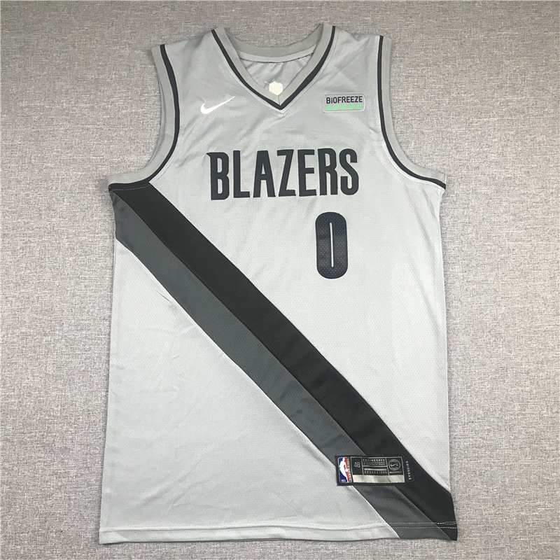 Portland Trail Blazers 20/21 LILLARD #0 Grey Basketball Jersey (Stitched)