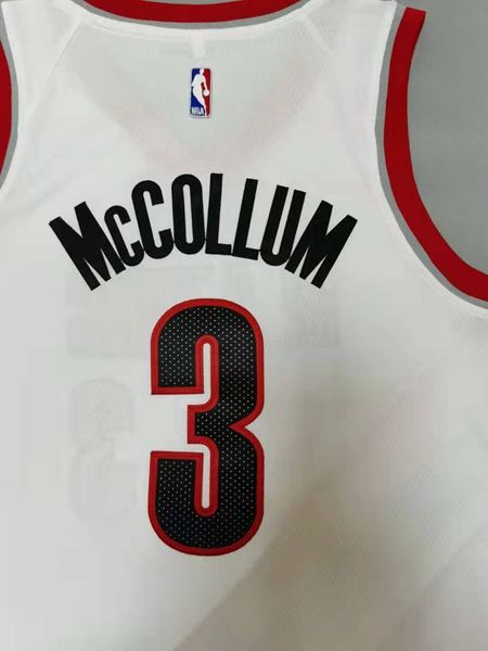 Portland Trail Blazers 20/21 MCCOLLUM #3 White Basketball Jersey (Stitched)