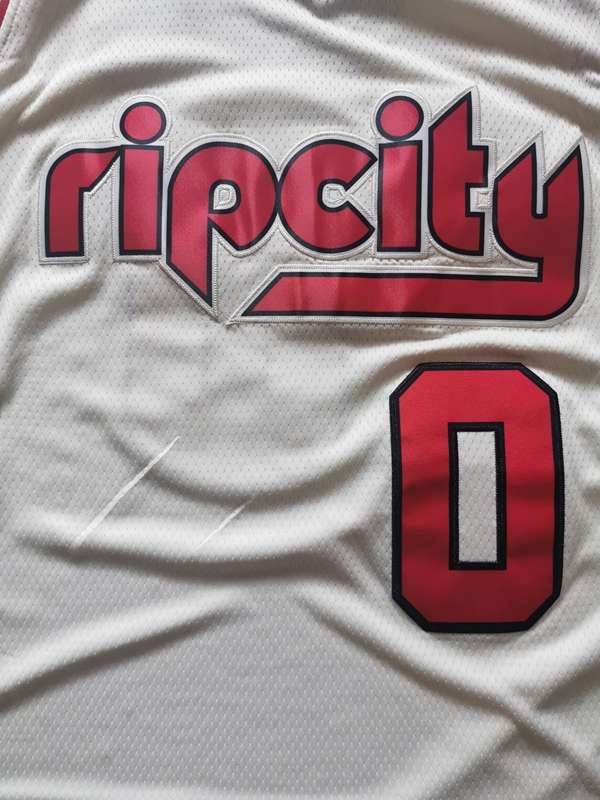 Portland Trail Blazers 2020 LILLARD #0 White City Basketball Jersey (Stitched)