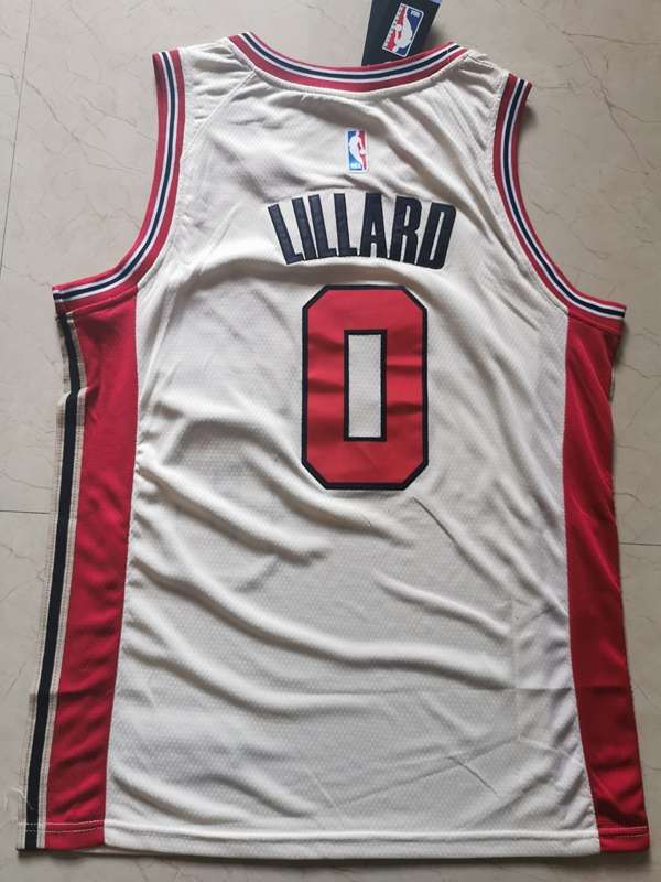 Portland Trail Blazers 2020 LILLARD #0 White City Basketball Jersey (Stitched)