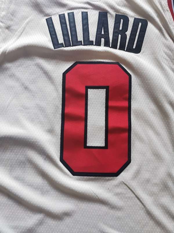 Portland Trail Blazers 2020 LILLARD #0 White City Basketball Jersey (Stitched)