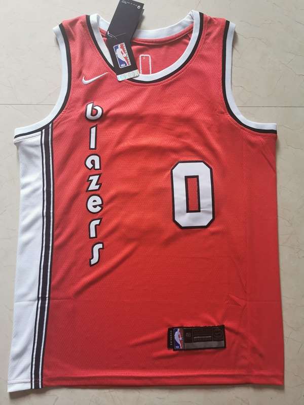 Portland Trail Blazers 2020 LILLARD #0 Red Basketball Jersey 02 (Stitched)