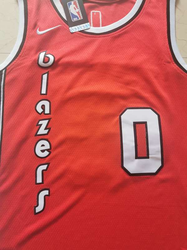 Portland Trail Blazers 2020 LILLARD #0 Red Basketball Jersey 02 (Stitched)