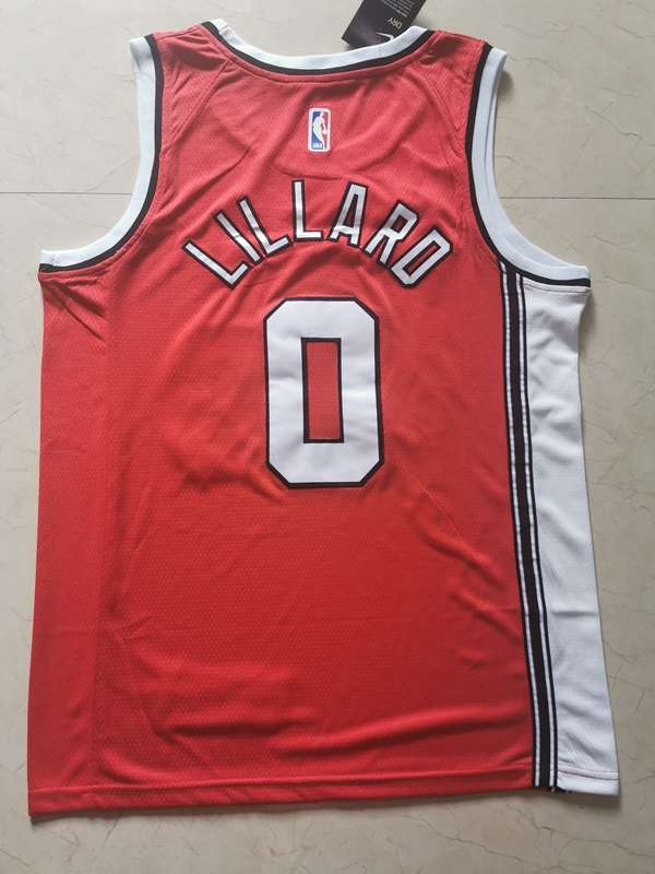 Portland Trail Blazers 2020 LILLARD #0 Red Basketball Jersey 02 (Stitched)