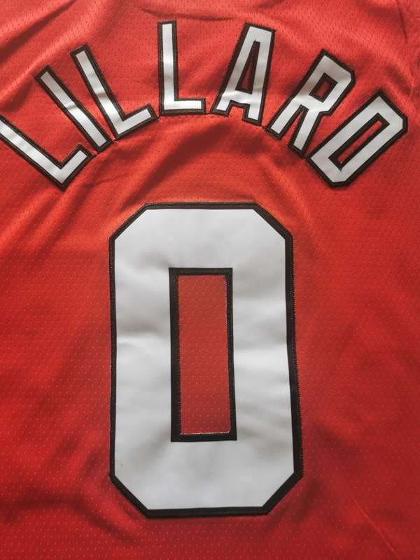 Portland Trail Blazers 2020 LILLARD #0 Red Basketball Jersey 02 (Stitched)