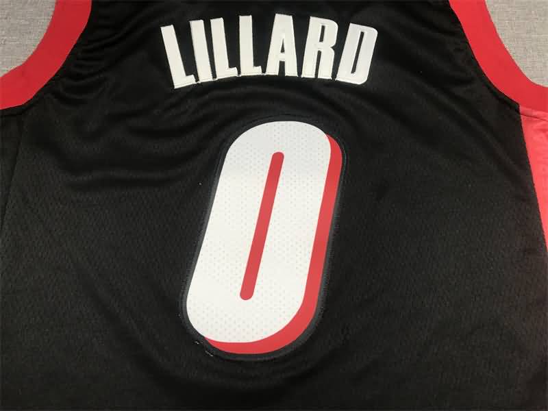 Portland Trail Blazers 21/22 LILLARD #0 Black City Basketball Jersey (Stitched)