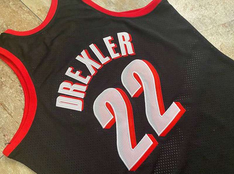 Portland Trail Blazers 1991/92 DREXLER #22 Black Classics Basketball Jersey (Closely Stitched)