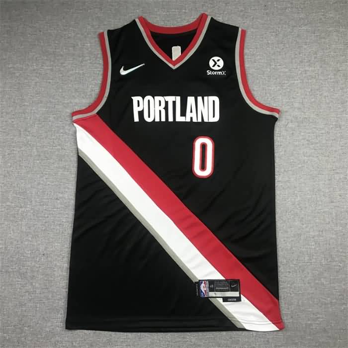 Portland Trail Blazers LILLARD #0 Black Basketball Jersey (Stitched)