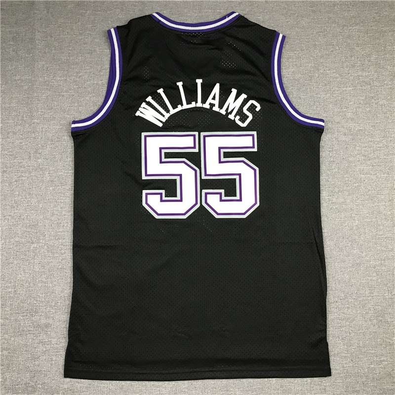 Sacramento Kings 1998/99 WILLIAMS #55 Black Classics Basketball Jersey (Stitched)