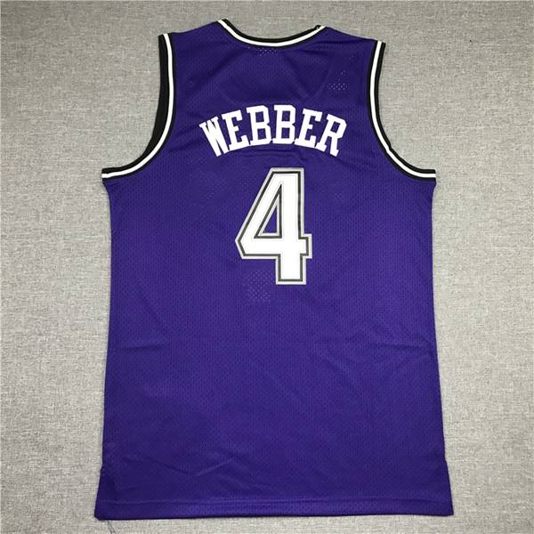 Sacramento Kings 1998/99 WEBBER #4 Purple Classics Basketball Jersey (Stitched)