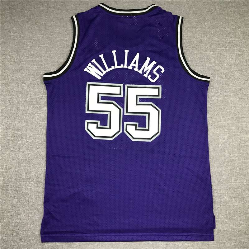 Sacramento Kings 1998/99 WILLIAMS #55 Purple Classics Basketball Jersey (Stitched)