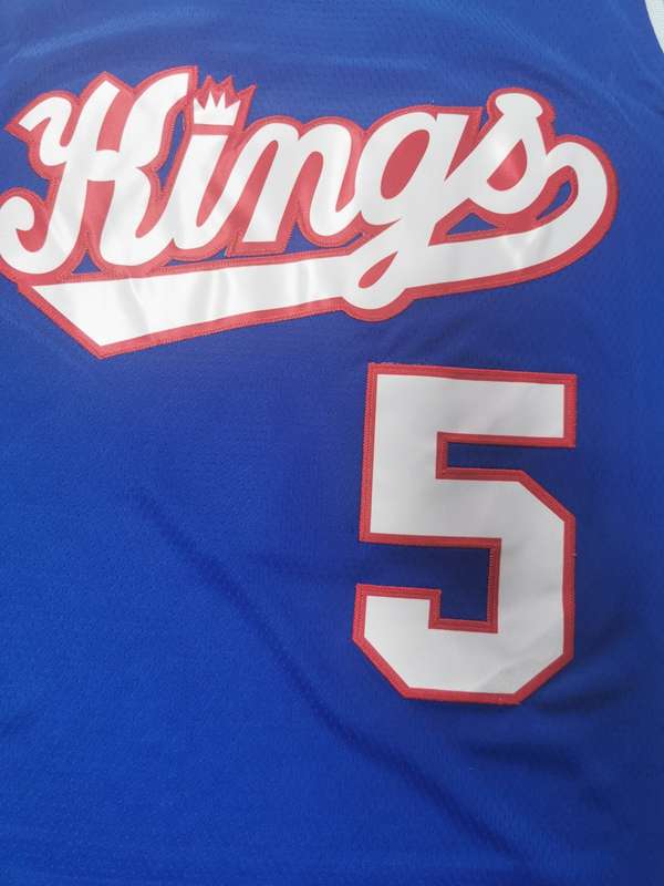 Sacramento Kings FOX #5 Blue Classics Basketball Jersey (Stitched)