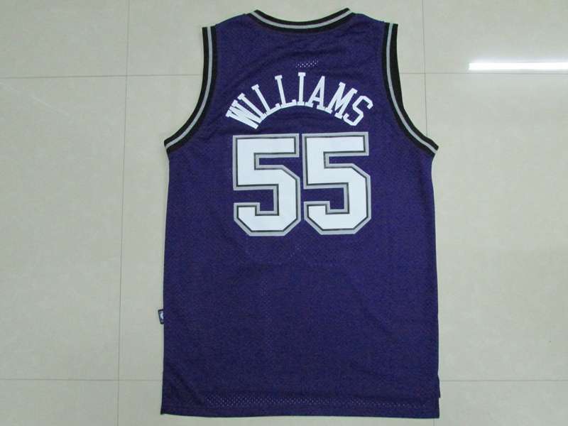 Sacramento Kings WILLIAMS #55 Purple Classics Basketball Jersey (Stitched)