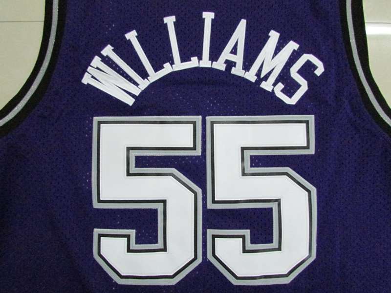 Sacramento Kings WILLIAMS #55 Purple Classics Basketball Jersey (Stitched)