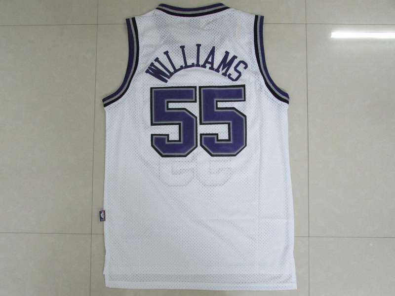 Sacramento Kings WILLIAMS #55 White Classics Basketball Jersey (Stitched)