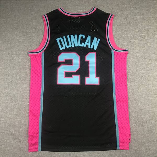 San Antonio Spurs 1998/99 DUNCAN #21 Black Classics Basketball Jersey (Stitched)