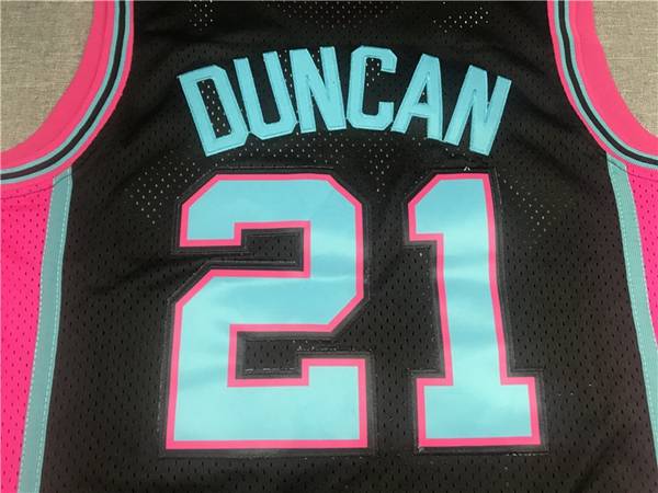 San Antonio Spurs 1998/99 DUNCAN #21 Black Classics Basketball Jersey (Stitched)