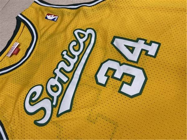 Seattle Sounders 2003/04 ALLEN #34 Yellow Classics Basketball Jersey (Stitched)