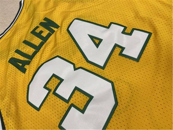 Seattle Sounders 2003/04 ALLEN #34 Yellow Classics Basketball Jersey (Stitched)