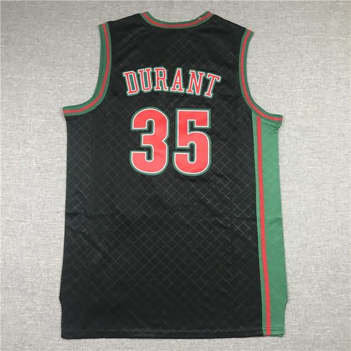 Seattle Sounders 2007/08 DURANT #35 Black Classics Basketball Jersey 02 (Stitched)