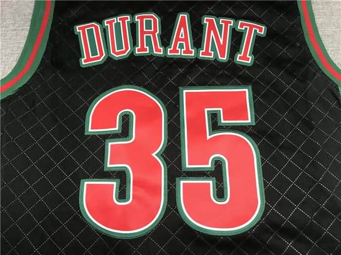 Seattle Sounders 2007/08 DURANT #35 Black Classics Basketball Jersey 02 (Stitched)